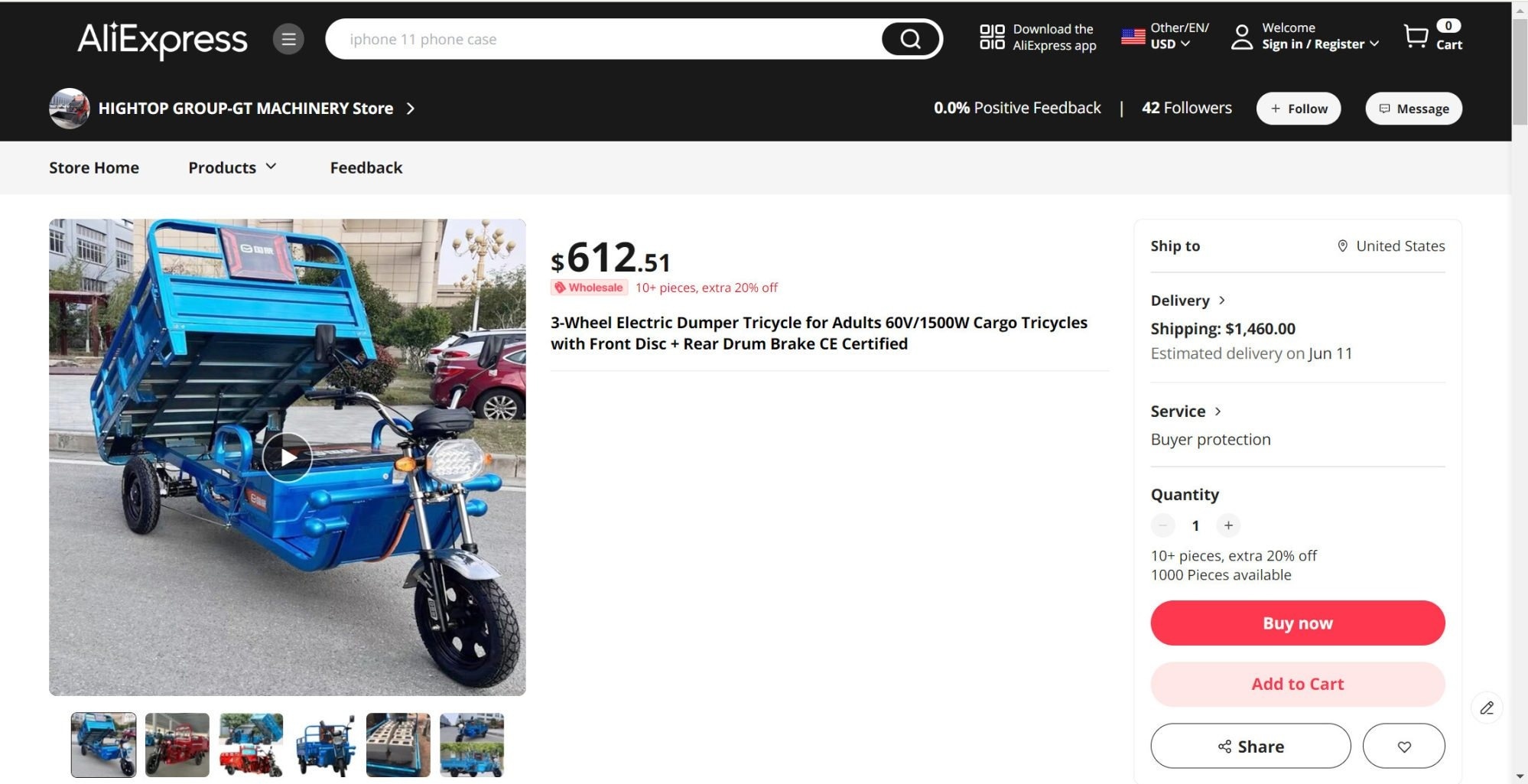 Xe ba gac dien My anh 2