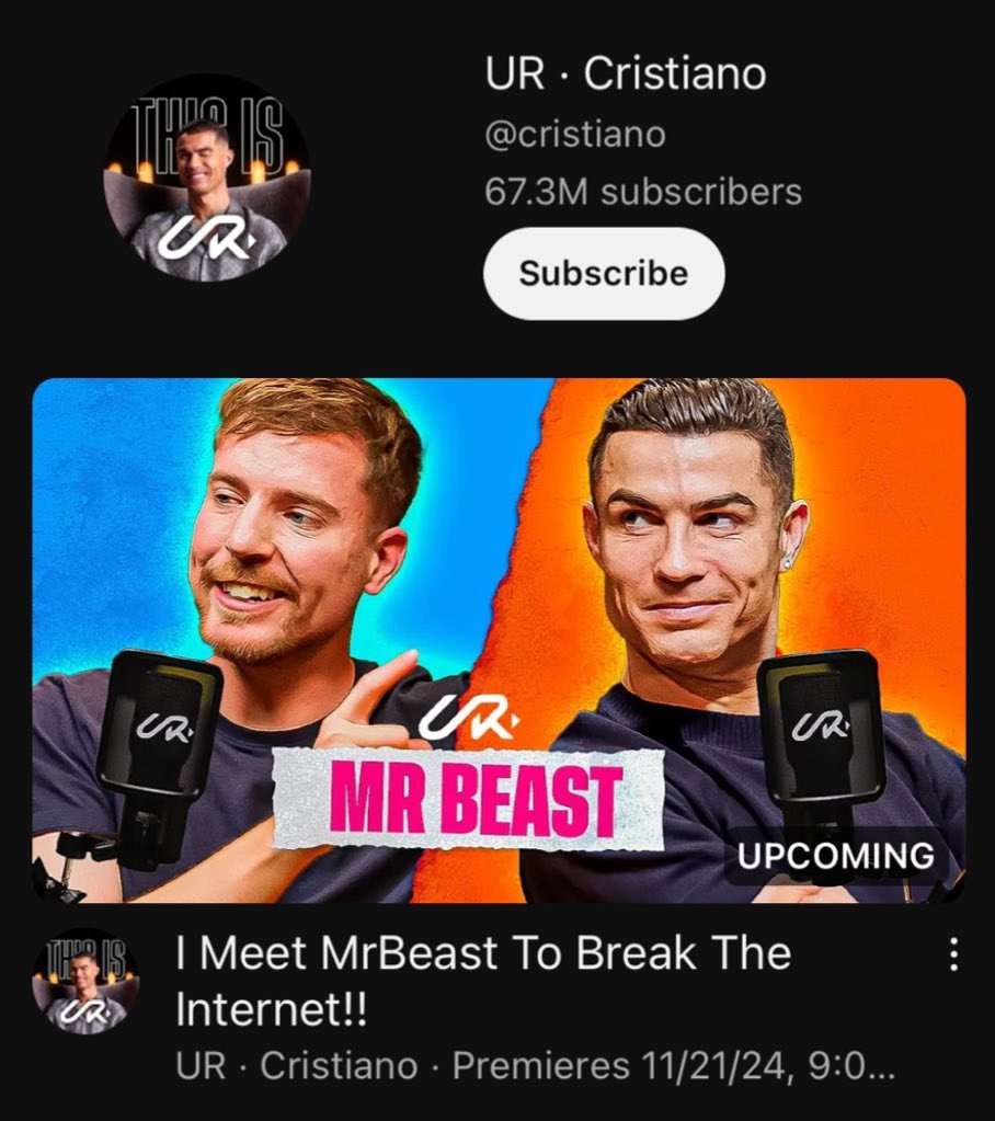 Ronaldo hop tac MrBeast anh 1