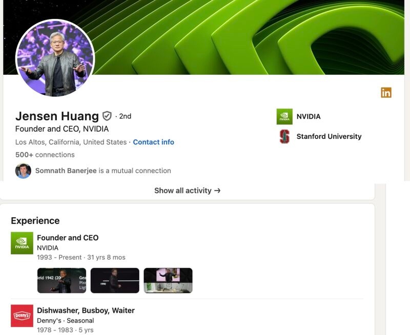LinkedIn cua Jensen Huang anh 1
