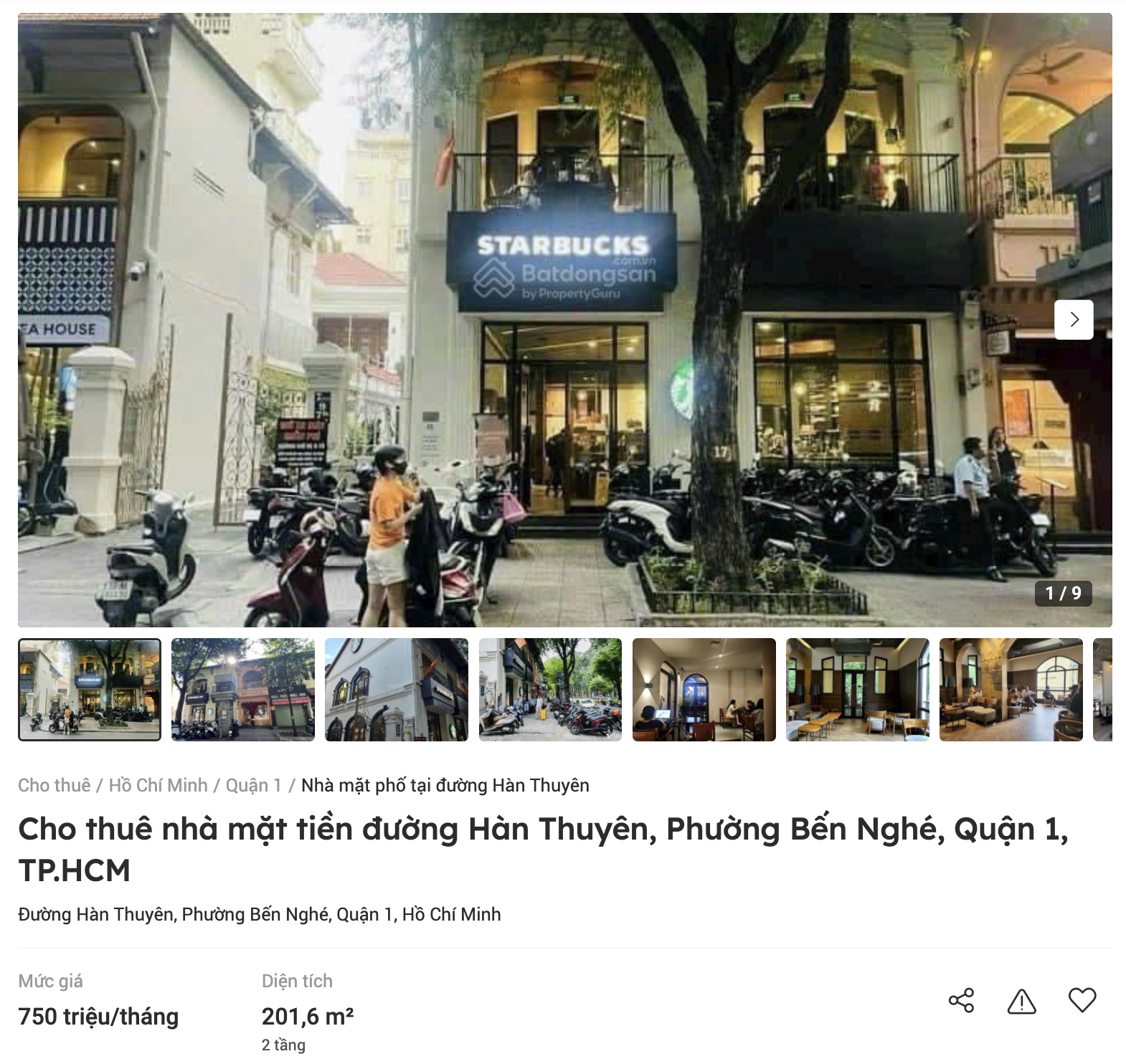 Starbucks Han Thuyen,  mat bang tphcm,  trung tam tphcm anh 2