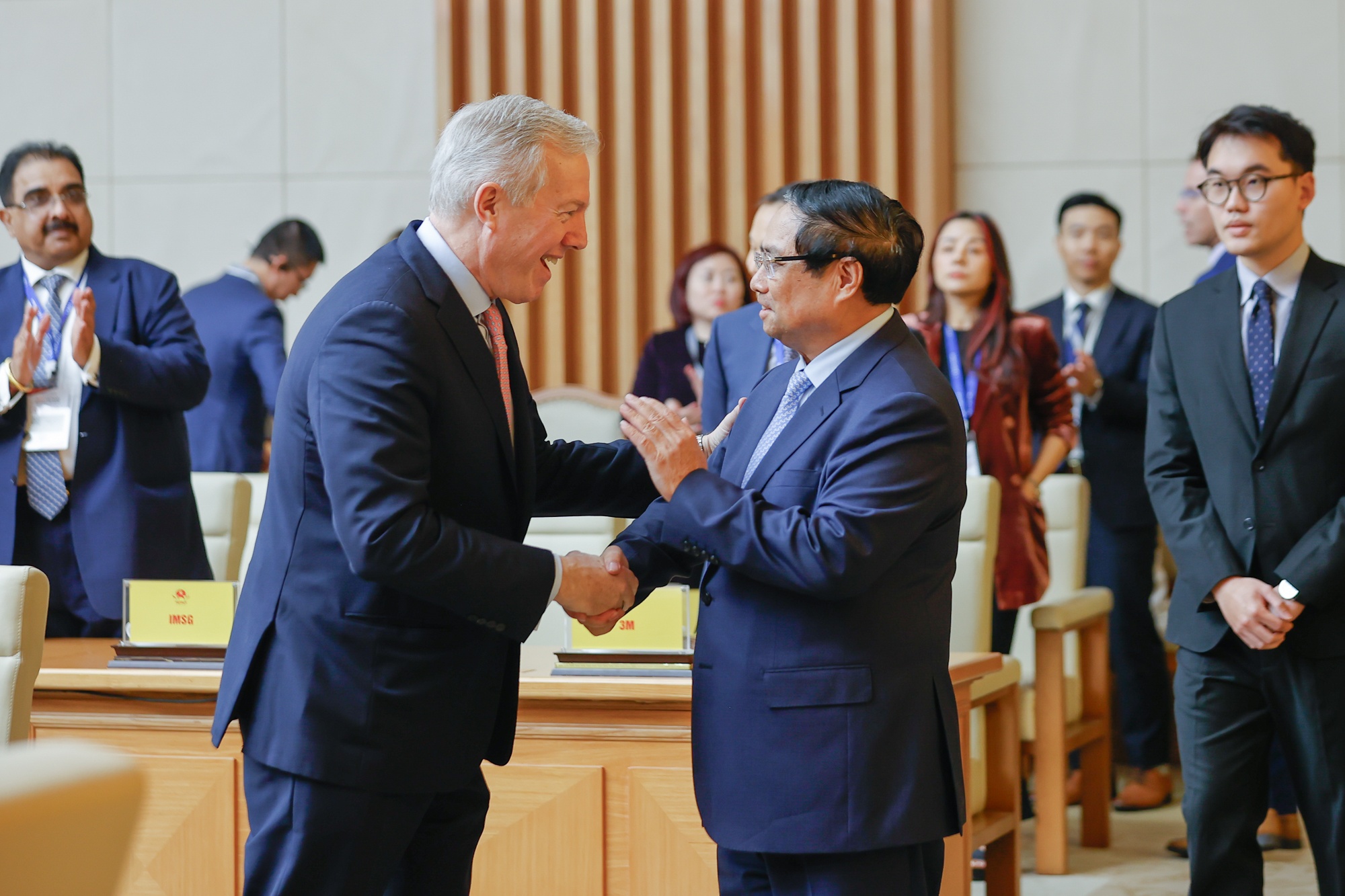 Thu tuong tiep 60 doanh nghiep My, thuc day dau tu vao Viet Nam hinh anh