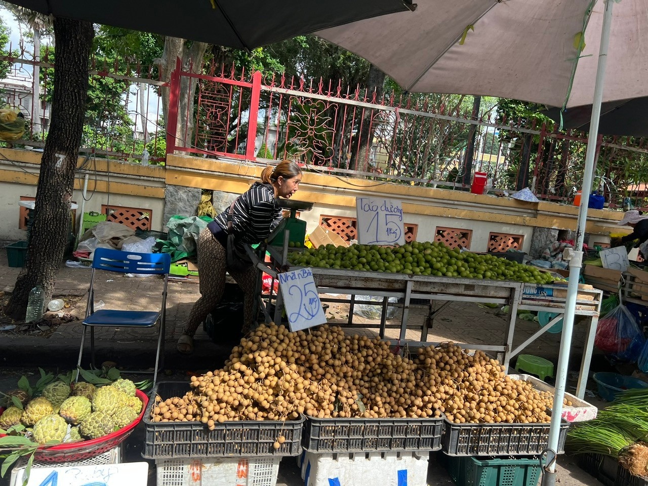 vai,  sau rieng,  man ha noi,  cho ba chieu anh 7