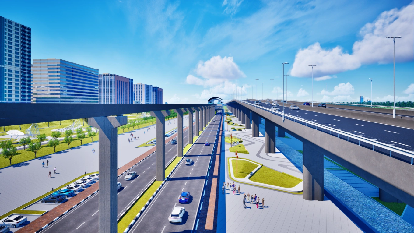 De xuat xay dai lo va monorail 300.000 ty dong doc song Hong hinh anh