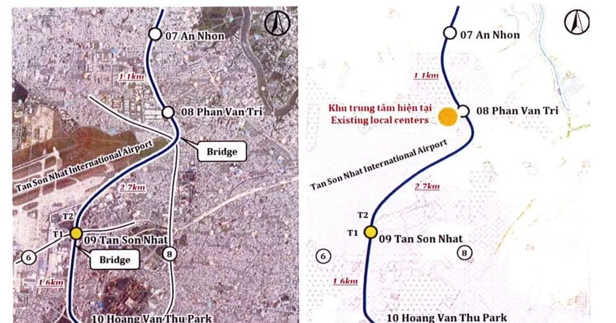 Quy mô tuyến metro xuyên tâm TP.HCM kết nối sân bay Tân Sơn Nhất
