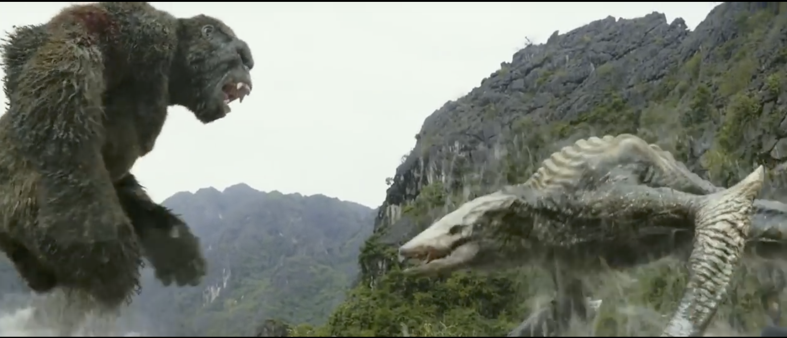 Kong chien dau voi quai vat moi trong 'Kong: Skull Island' hinh anh