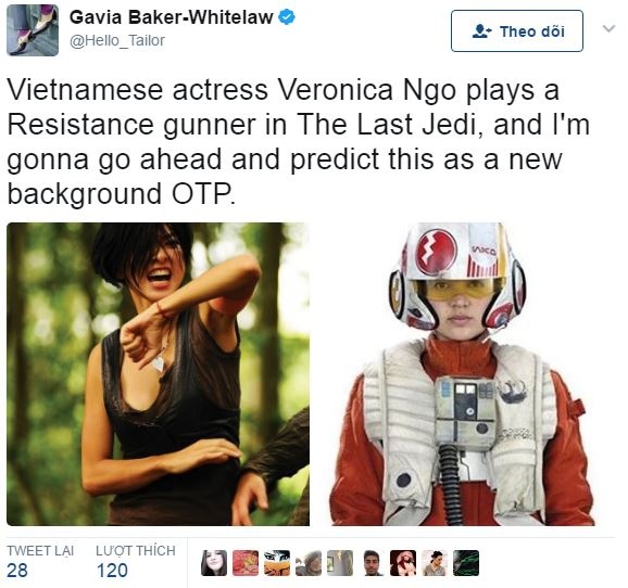 Ngô Thanh Vân đóng Star Wars: The Last Jedi ảnh 1 Ngo Thanh Van dong Star Wars: The Last Jedi anh 1