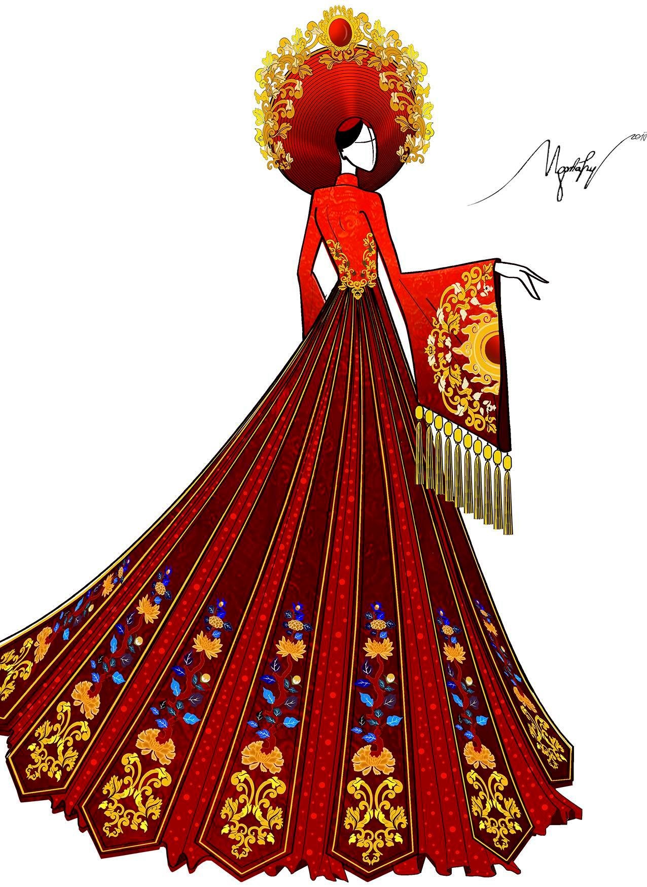 trang phuc truyen thong cua Huyen My anh 4