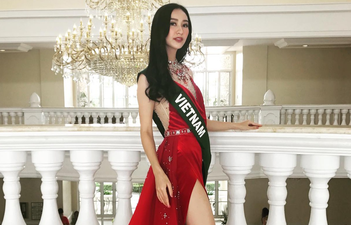 Trang phuc cua Ha Thu o Hoa hau Trai dat duoc khen ngoi hinh anh