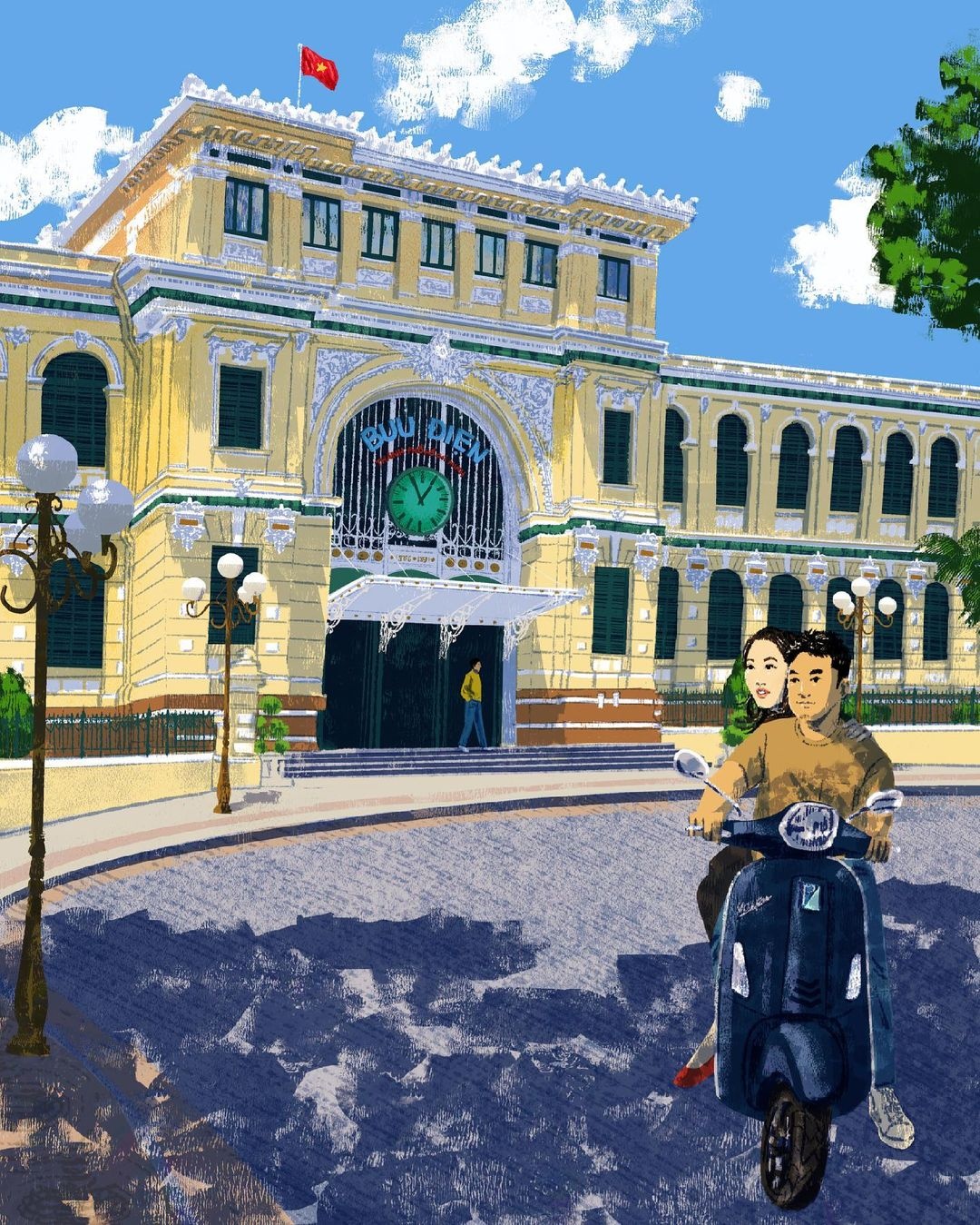 Chàng trai Philippines vẽ 100 bức tranh Sài Gòn ảnh 5 Chang trai Philippines ve 100 buc tranh Sai Gon anh 5