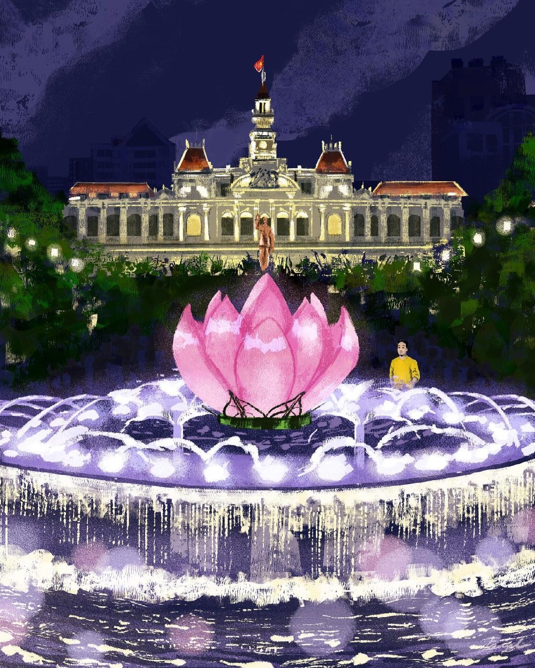 Chàng trai Philippines vẽ 100 bức tranh Sài Gòn ảnh 4 Chang trai Philippines ve 100 buc tranh Sai Gon anh 4