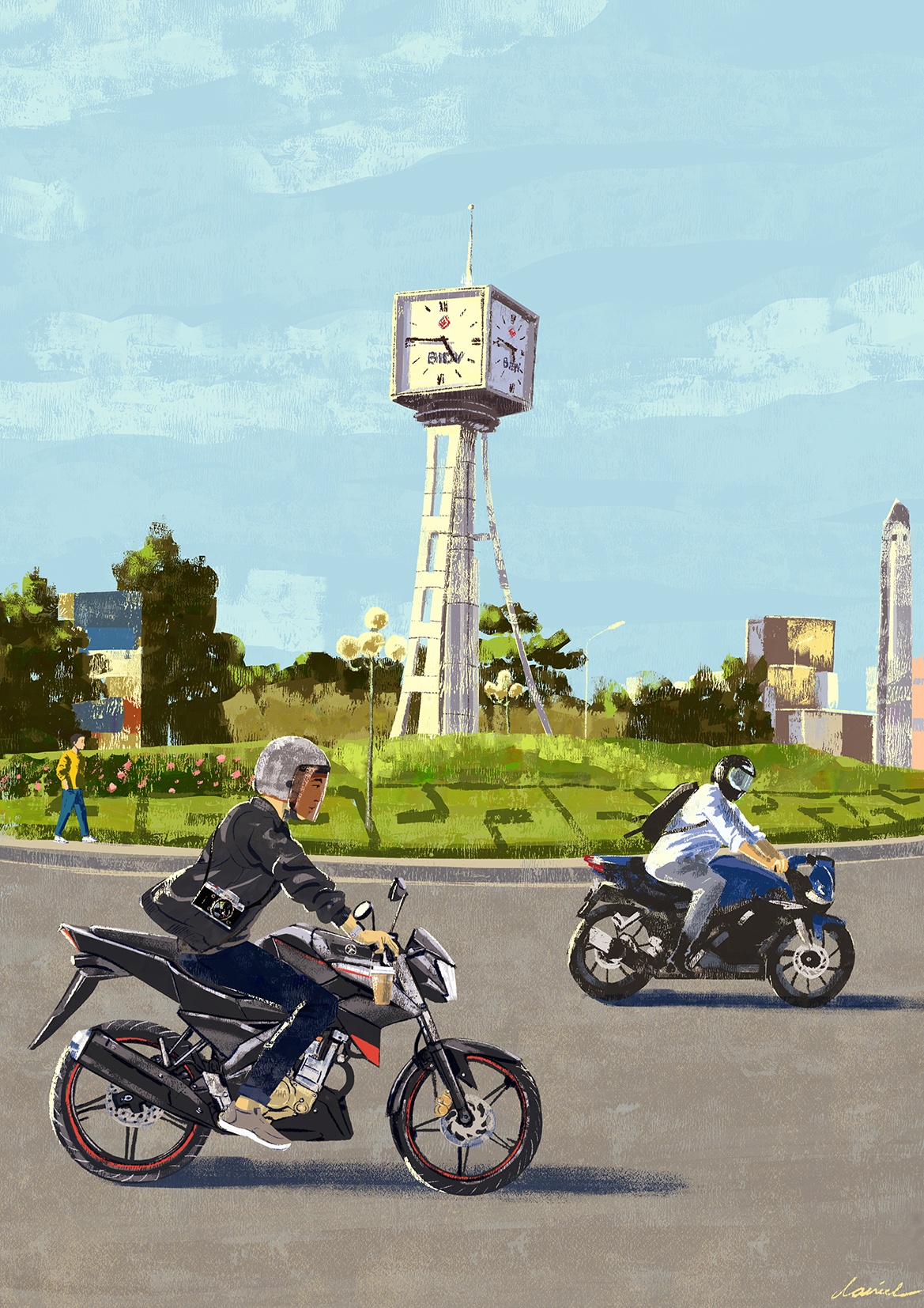 Chàng trai Philippines vẽ 100 bức tranh Sài Gòn ảnh 6 Chang trai Philippines ve 100 buc tranh Sai Gon anh 6