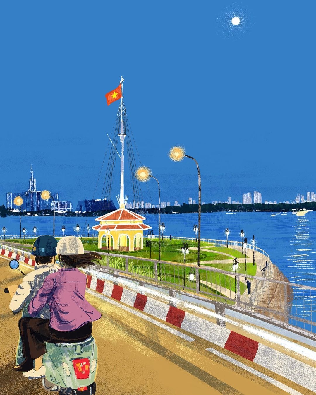 Chàng trai Philippines vẽ 100 bức tranh Sài Gòn ảnh 17 Chang trai Philippines ve 100 buc tranh Sai Gon anh 17