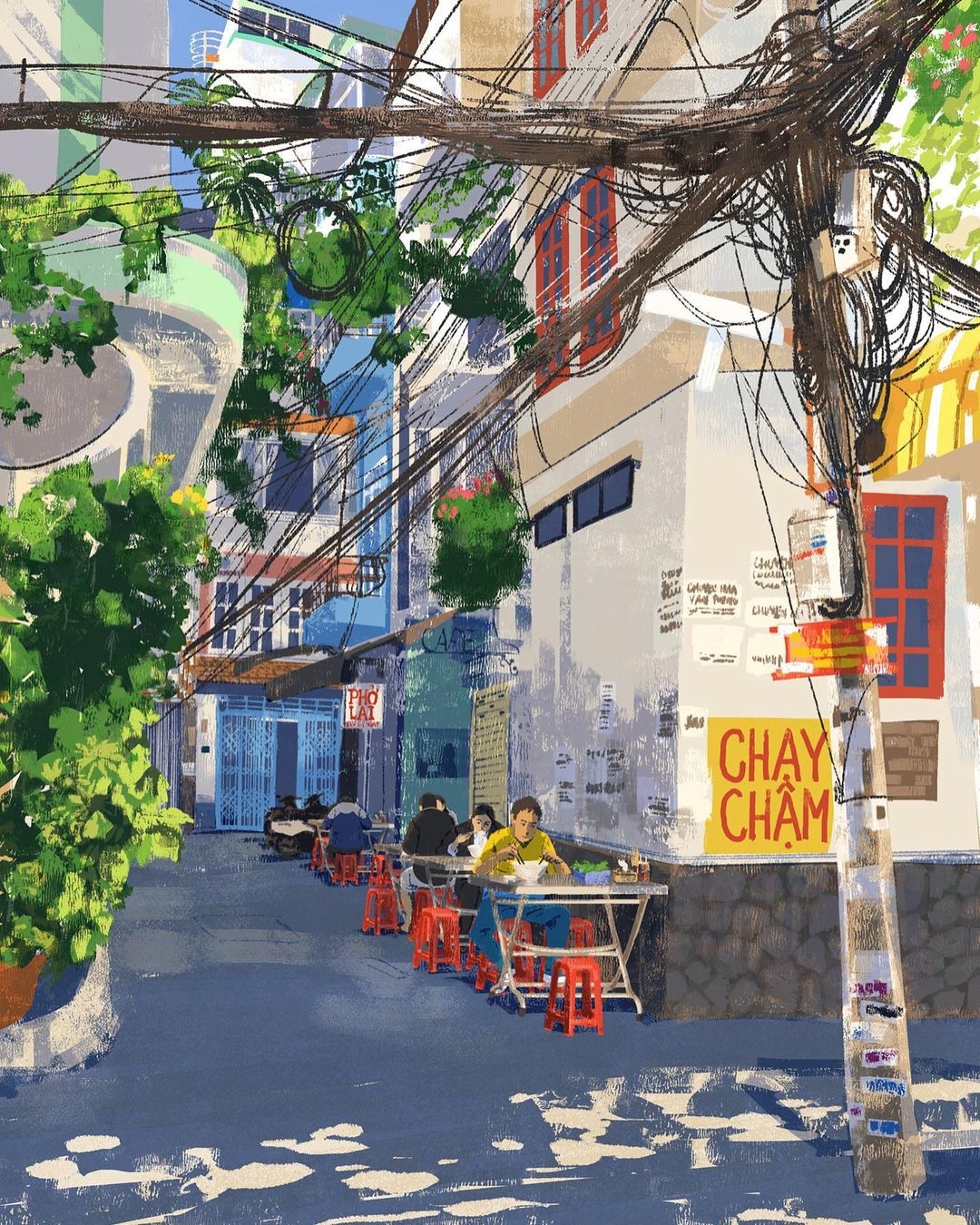 Chàng trai Philippines vẽ 100 bức tranh Sài Gòn ảnh 16 Chang trai Philippines ve 100 buc tranh Sai Gon anh 16