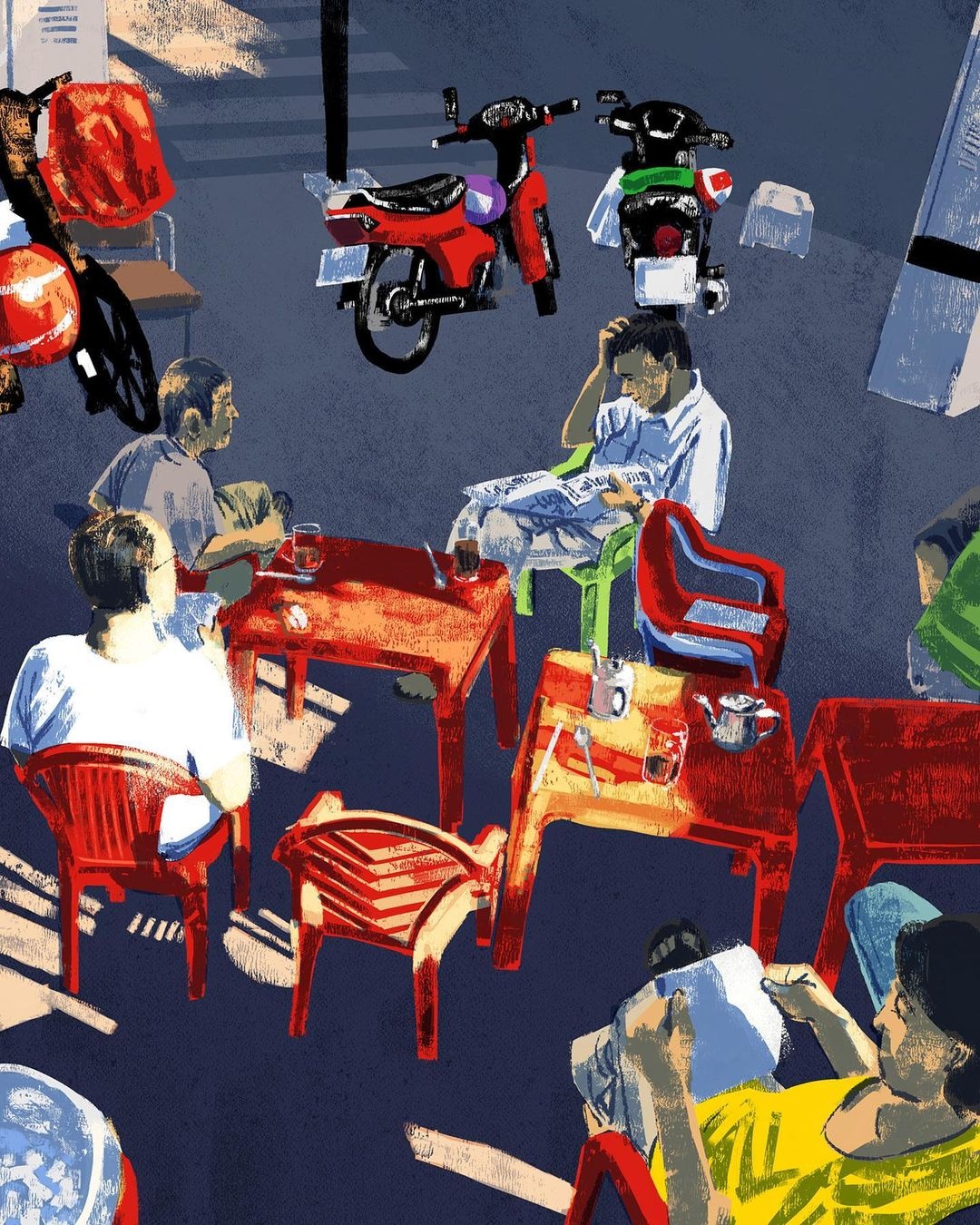 Chàng trai Philippines vẽ 100 bức tranh Sài Gòn ảnh 14 Chang trai Philippines ve 100 buc tranh Sai Gon anh 14