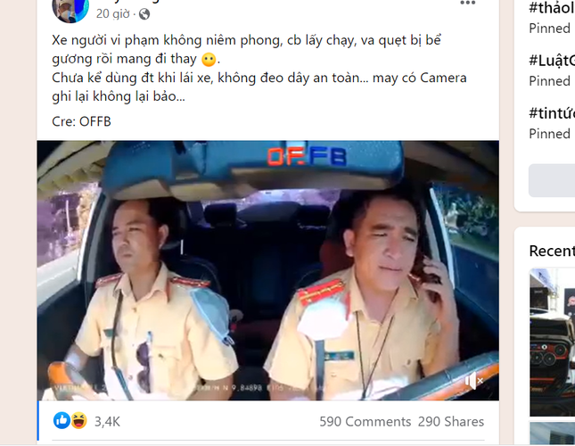 Ky luat,  de nghi chuyen cong tac hai CSGT co loi noi khong chuan muc anh 1
