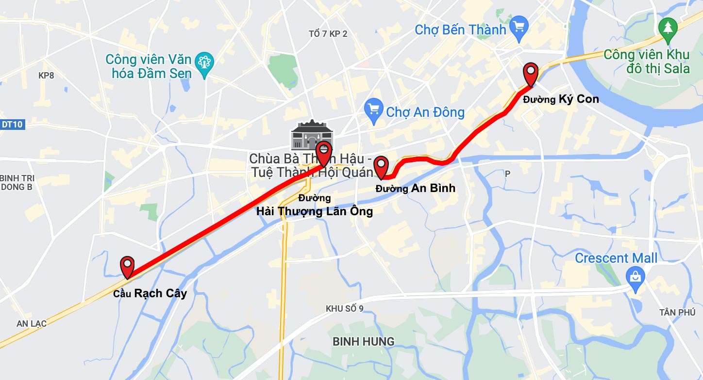 dieu chinh giao thong duong Vo Van Kiet anh 1