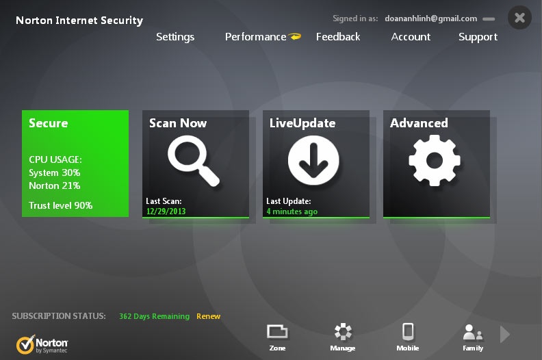 Danh gia Norton Internet Security 2014: Hieu suat an tuong hinh anh