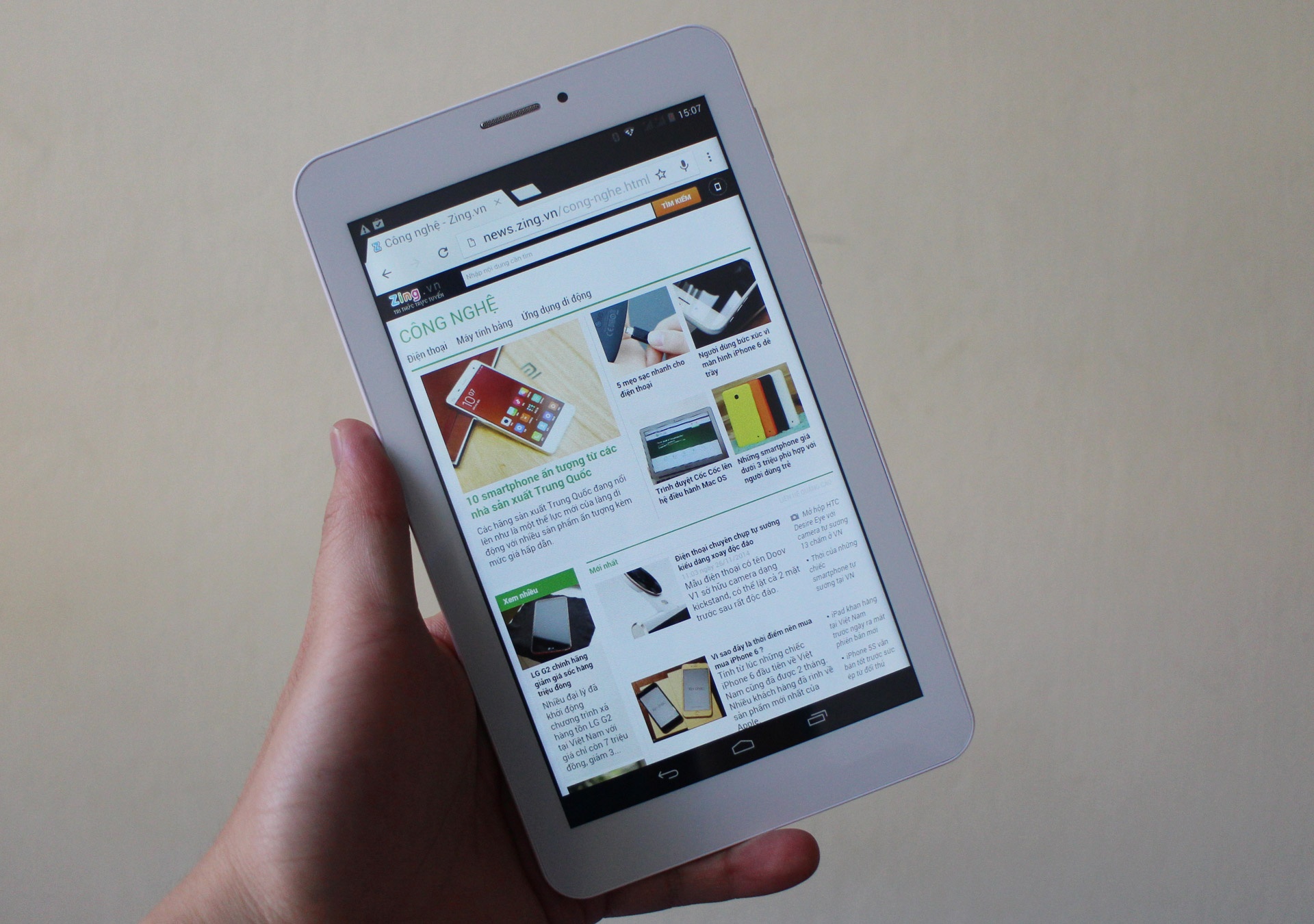 Trải nghiệm lướt web trên Tab 740 khá mượt mà.