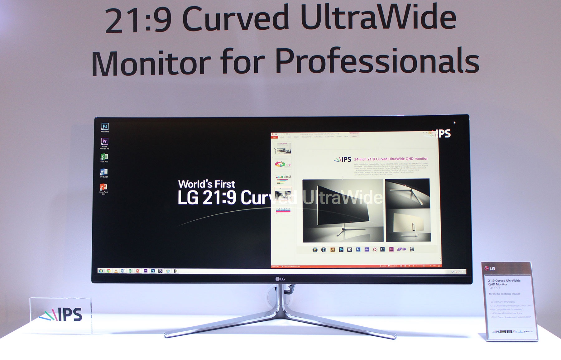 Monitor màn hình cong dành cho dân chuyên nghiệp kích cỡ 3 inch, tỷ lệ khung hình 21:9.