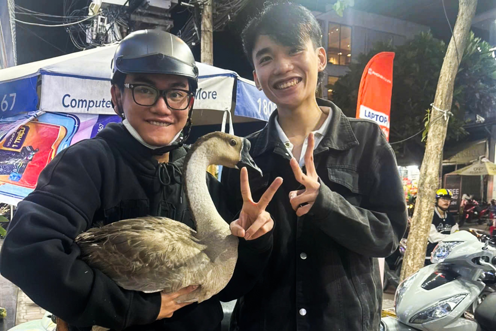 Tang tra sua cho khach den cung cho, meo, vit cung tai TP.HCM hinh anh