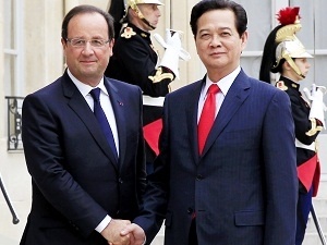 Thu tuong hoi kien voi Tong thong Phap Hollande hinh anh