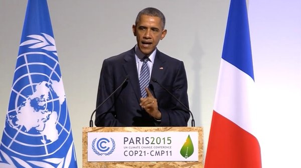 Tổng thống Mỹ Barack Obama mong hội nghị COP21 sẽ là bước ngoặt quan trọng trong cuộc chiến chống biến đổi khí hậu. Ảnh: BBC