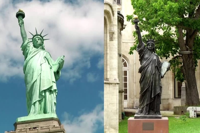 Bao tang Phap tang My tuong Nu than Tu do hinh anh