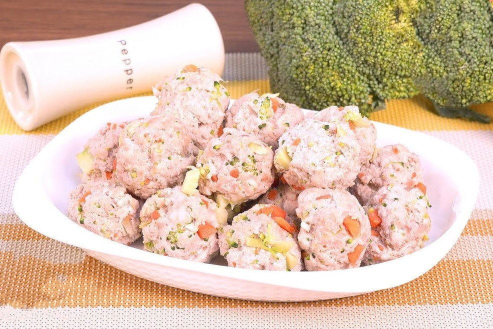 Cach lam thit vien tron rau cu hinh anh