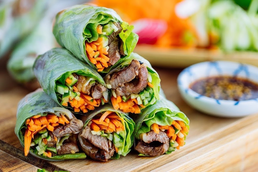 Cach lam goi cuon thit bo hinh anh