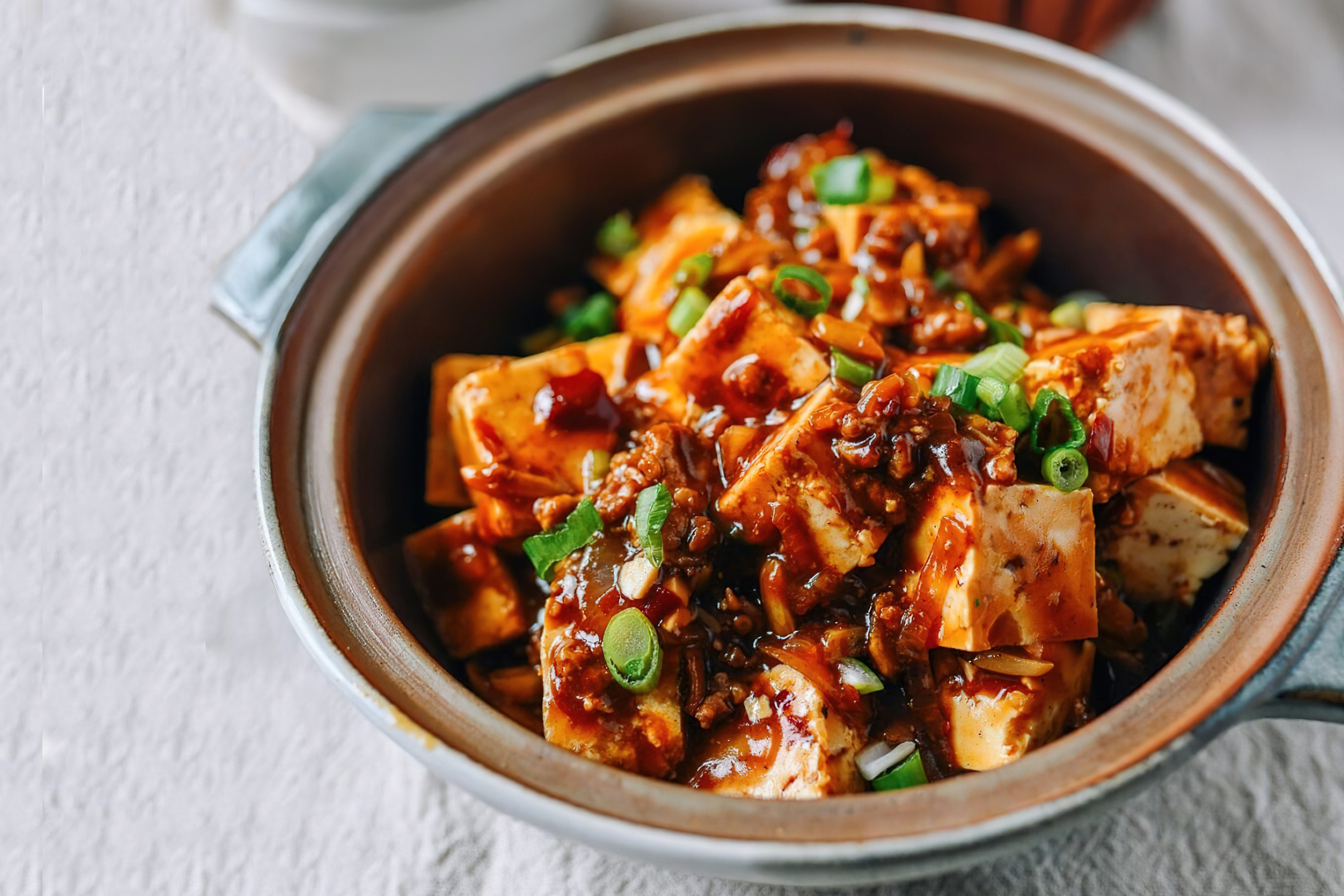 5 buoc lam dau hu xao thit bam sot cay hinh anh