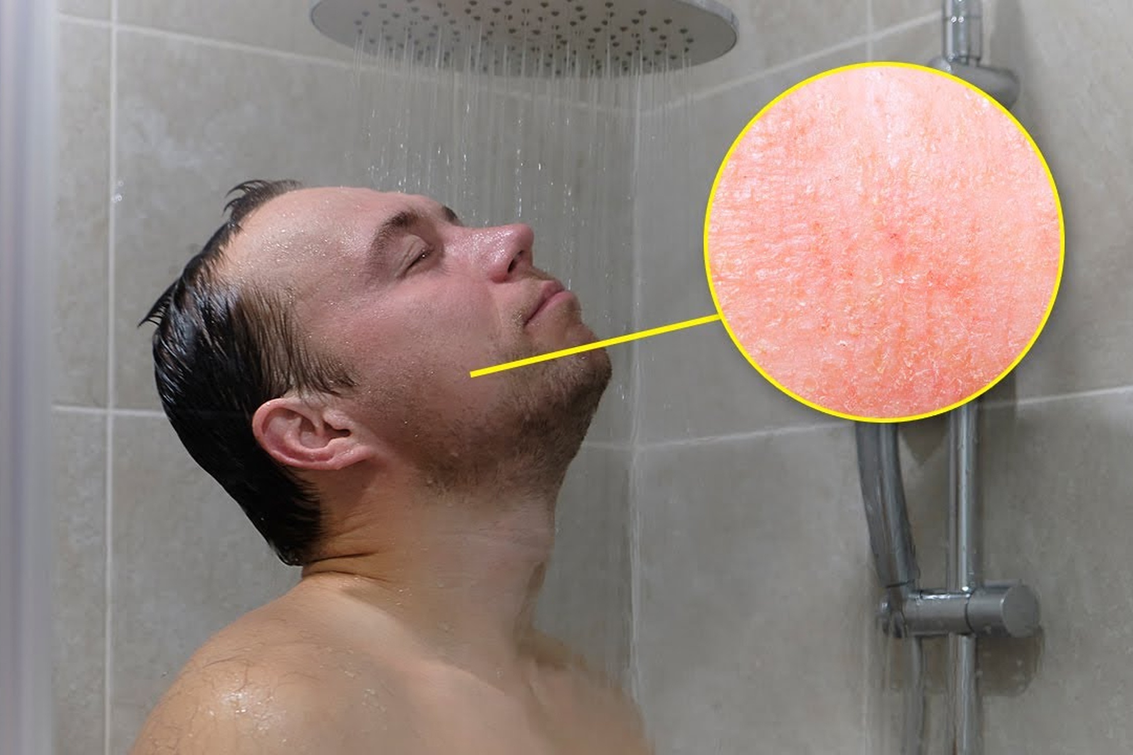 Ly do khong nen rua mat khi dang tam hinh anh