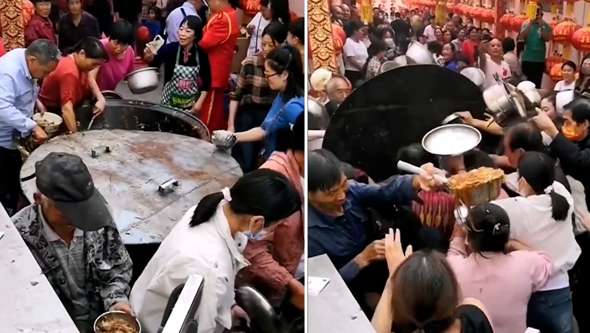 Chen nhau tranh do an o dam cuoi hinh anh