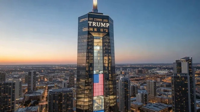 Dien mao thu vien Trump hinh anh