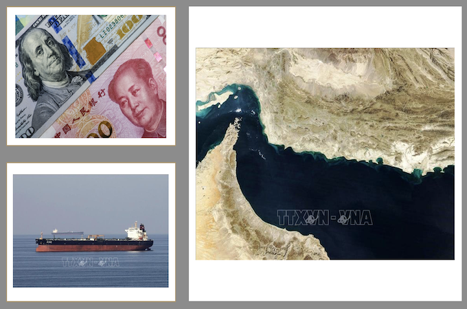 Cuoc chien giua dong USD va dong nhan dan te tai eo bien Hormuz hinh anh
