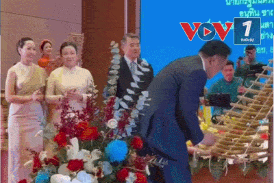 Thu tuong Thai Lan gay bat ngo khi bieu dien dan T’rung hinh anh