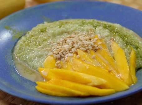 Huong dan lam xoi xoai matcha hinh anh