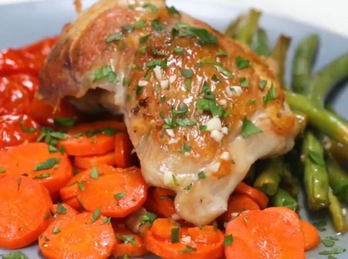 Mon ngon de lam: Dui ga xao chanh voi mat ong hinh anh