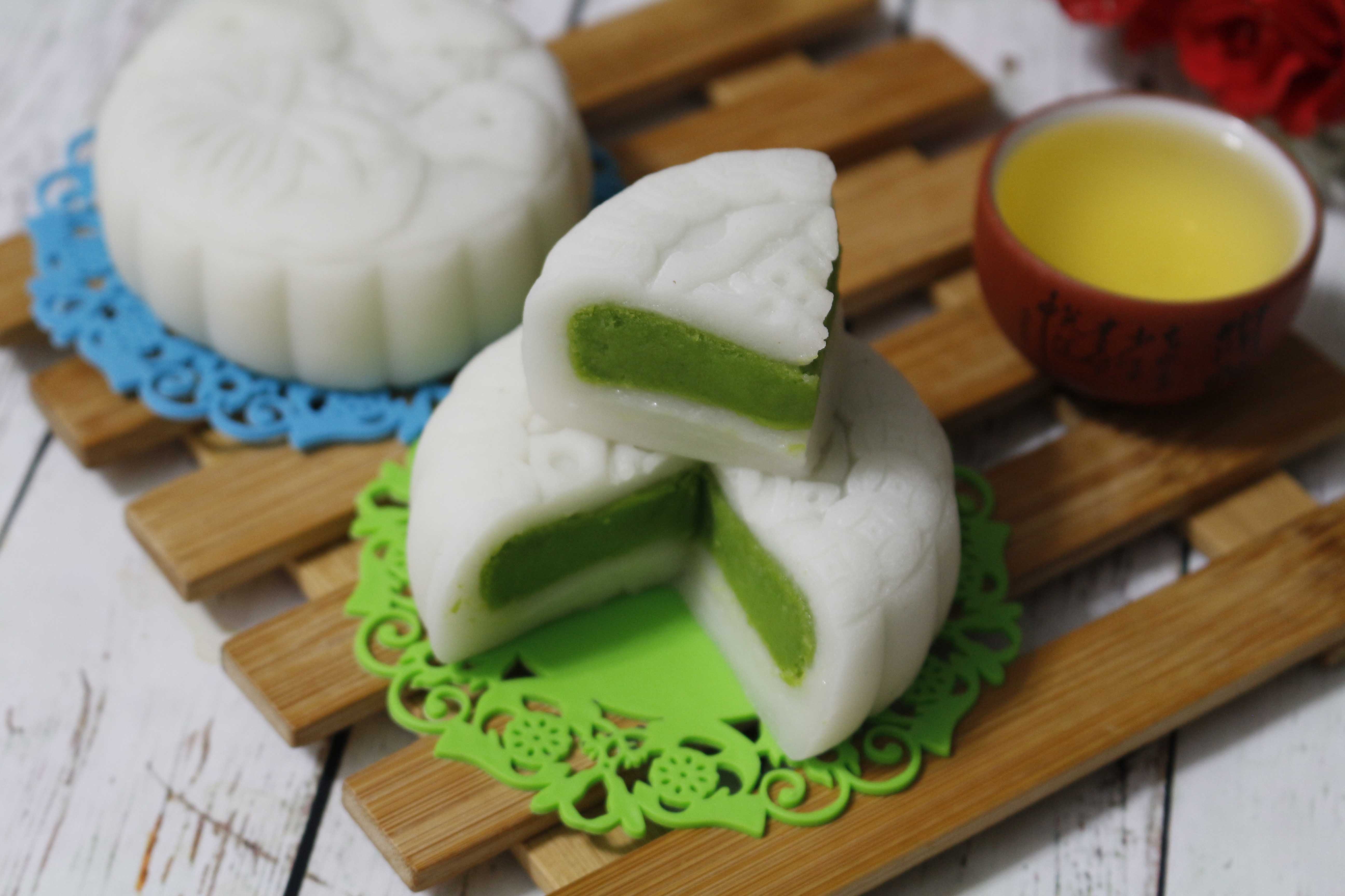 Cong thuc lam banh deo nhan tra xanh hinh anh