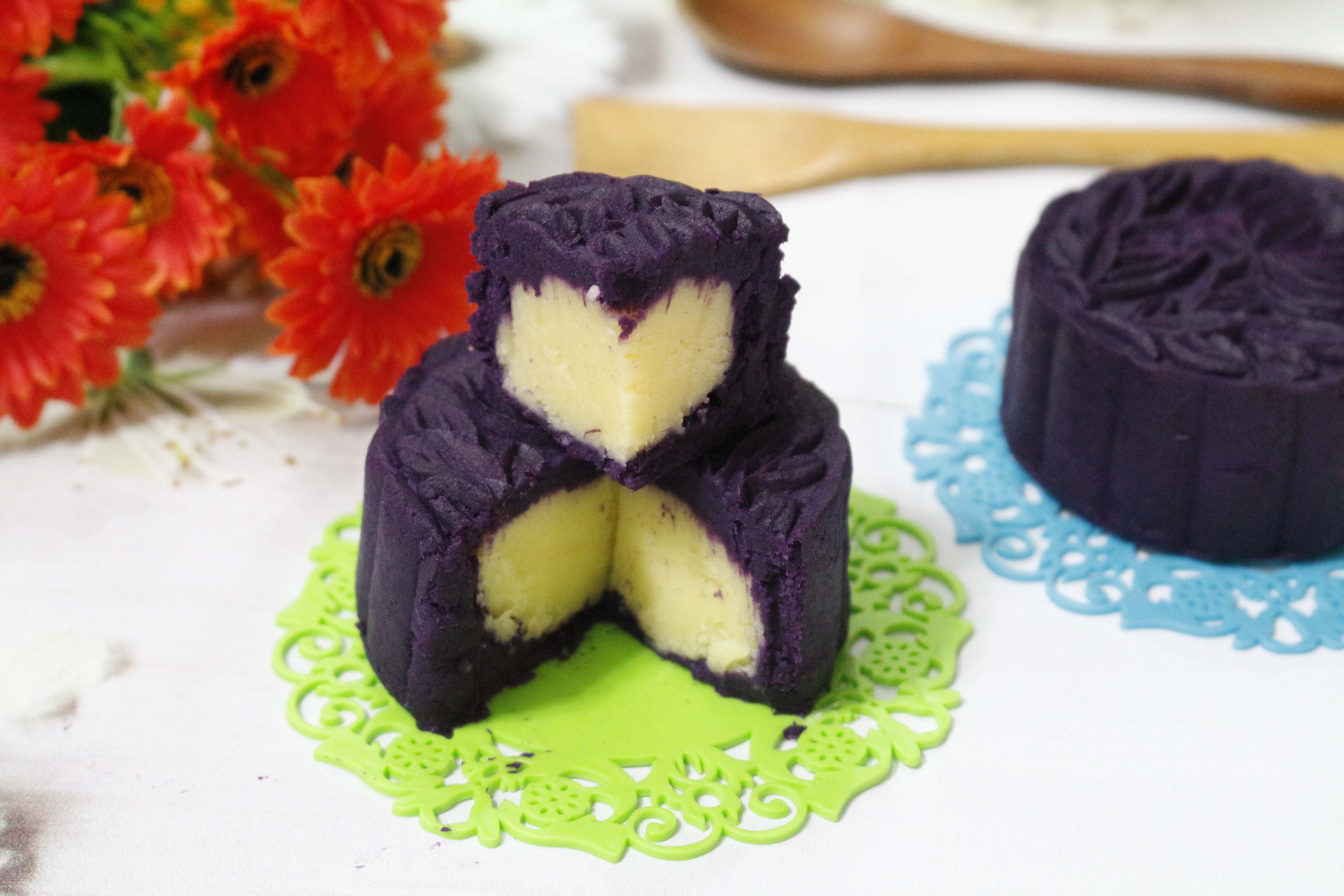 Cong thuc lam banh trung thu khoai lang tim hinh anh