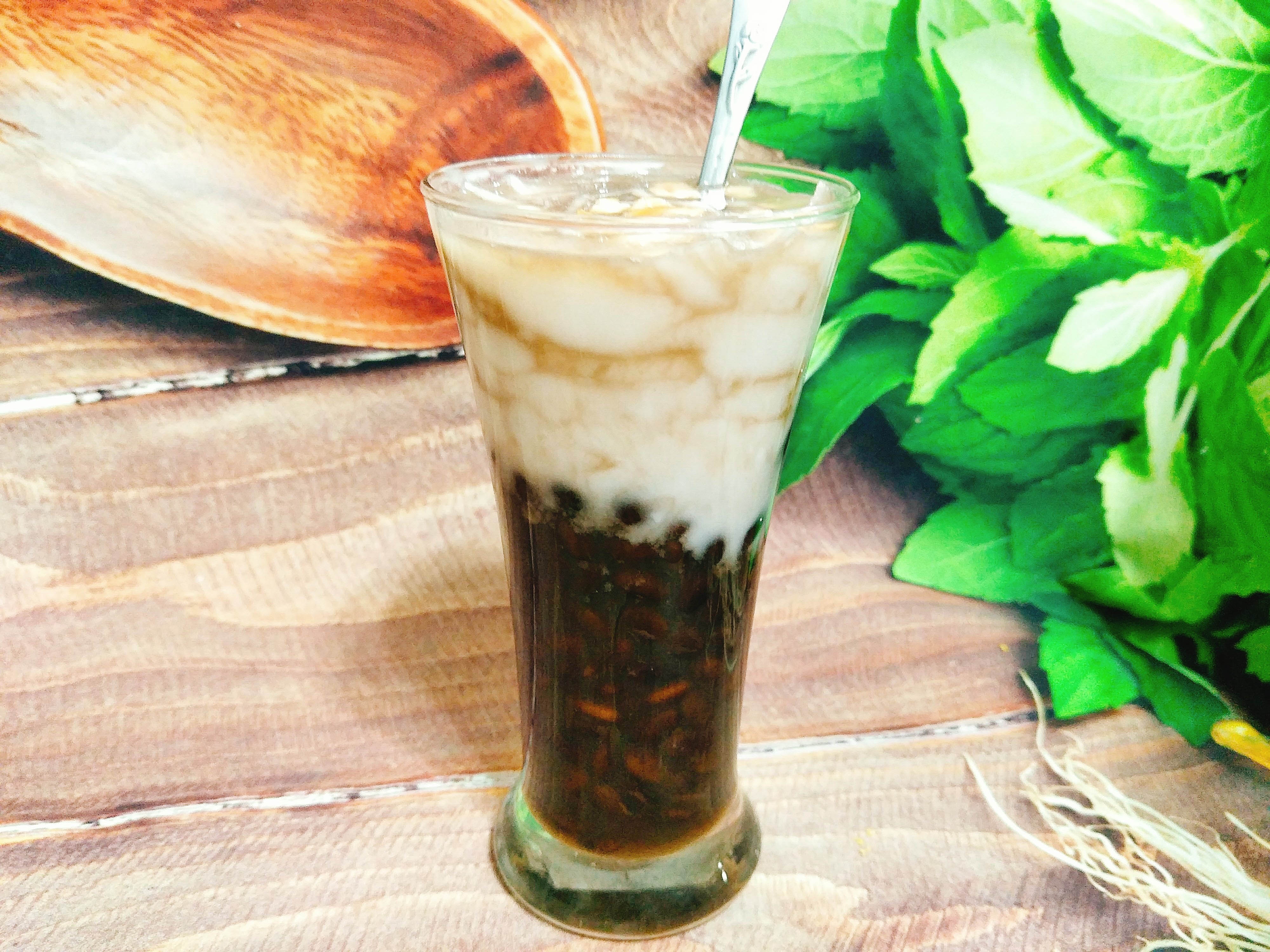 Cach lam che dau den cot dua mat diu ngay he hinh anh