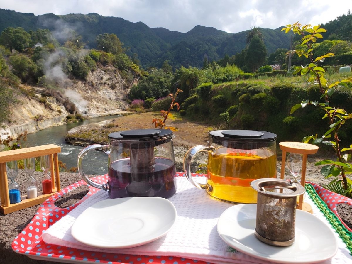 Nha hang phuc vu tra xanh tu nhien tu nuoc ngam nui lua hinh anh