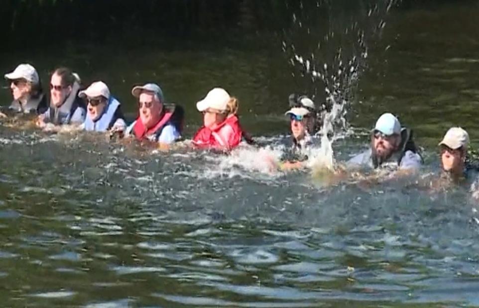 Tao hang rao nguoi giai cuu 4 con ca heo mac ket tren kenh hinh anh