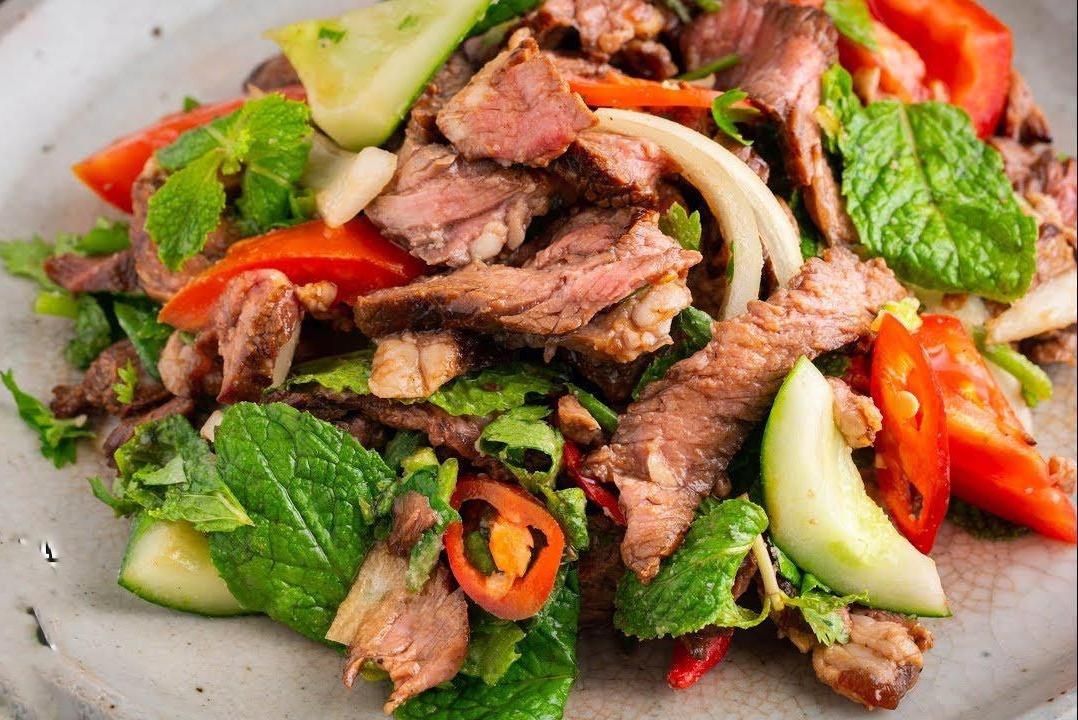 Mon goi bo tuoi mat cho ngay sang thu hinh anh