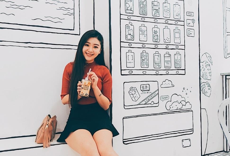 Check-in quan Cafe Tra Sua 2D dep nhu tranh ve hinh anh