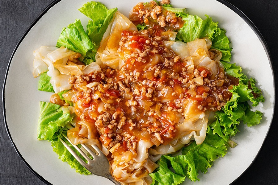 Banh pho sot xi dau, xao ca chua thit bam hinh anh