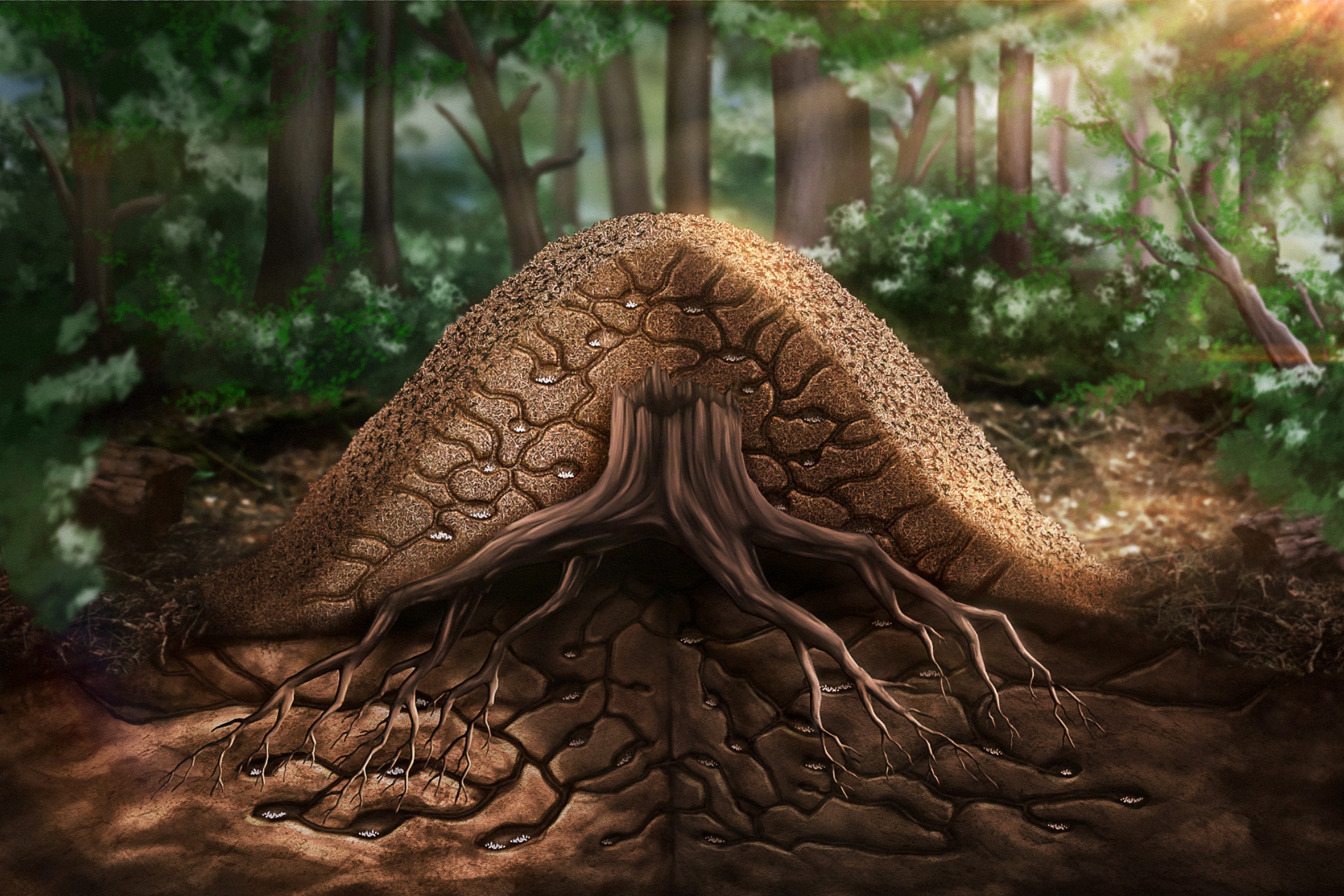 Kien truc ngam khong lo ben duoi mot to kien nho be hinh anh