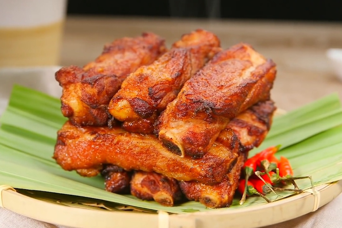 Mon suon uop toi duoi tay dau bep chuyen nghiep hinh anh