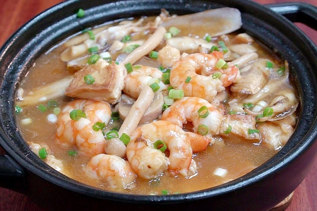 Canh tom nau oc mong tay hap dan cho bua toi hinh anh