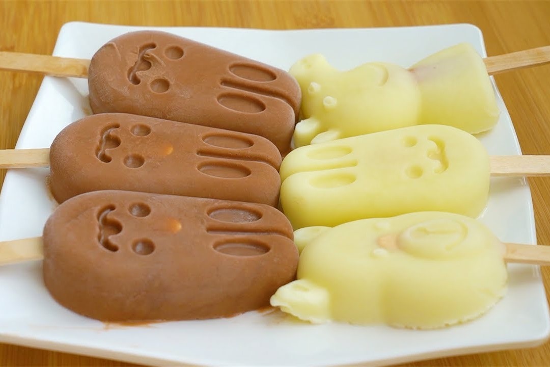 Cach lam kem gau khong beo, xua tan nang nong hinh anh