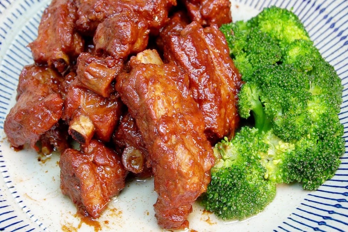 Meo lam suon heo ngon bang noi chien khong dau hinh anh